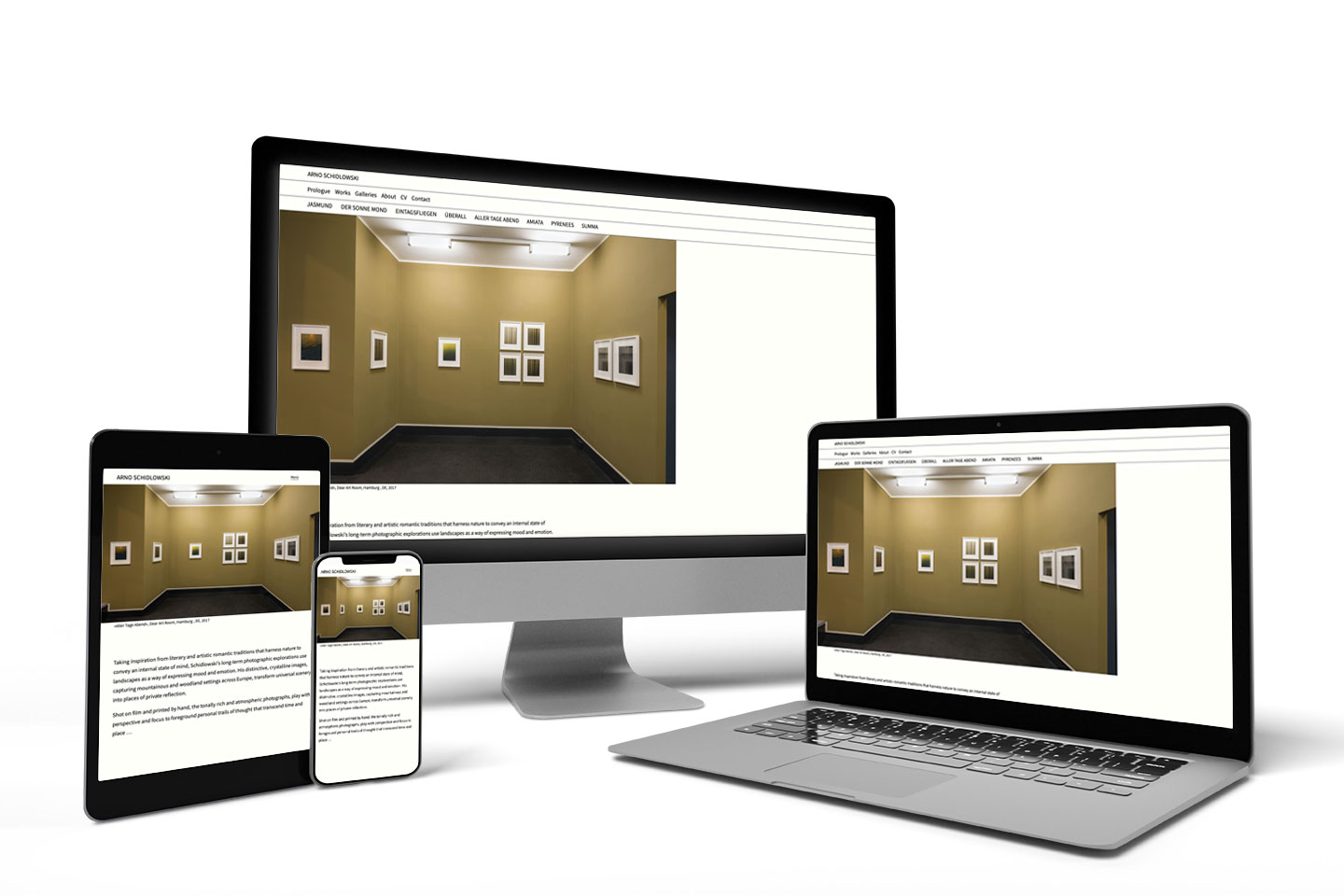 Website-Layout Arno Schidlowski